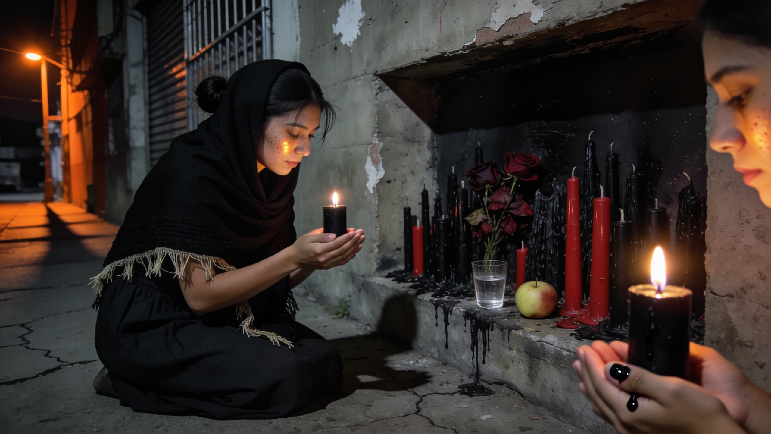 Santa Muerte Tepito black aspect — section 1